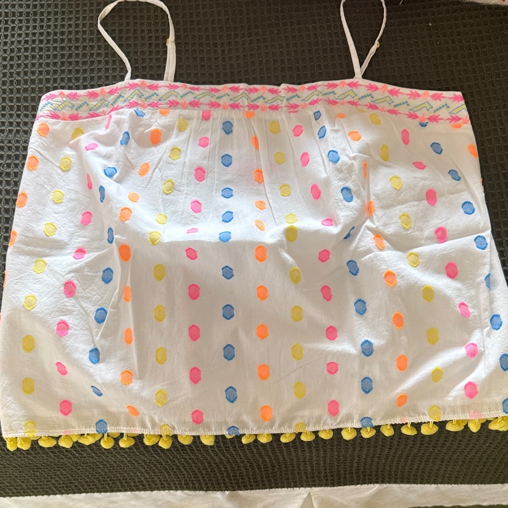 Lilly Pulitzer Cream Top with Pink and Gold Accents